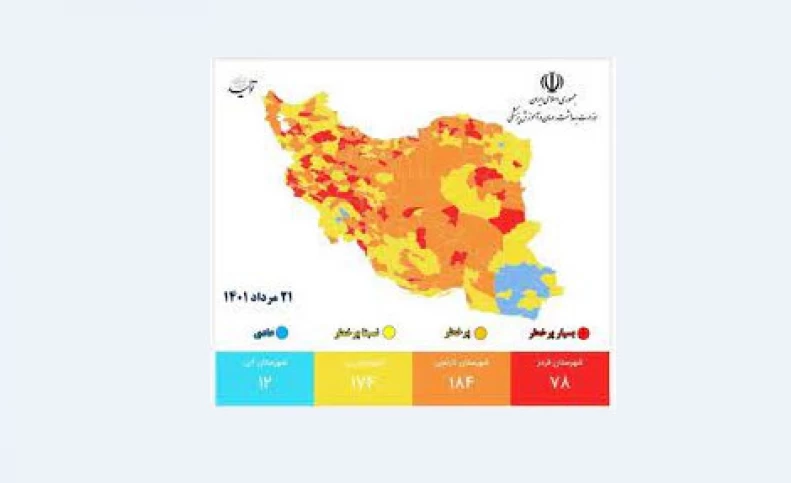 تعداد شهرهای قرمز کرونایی کاهش یافت