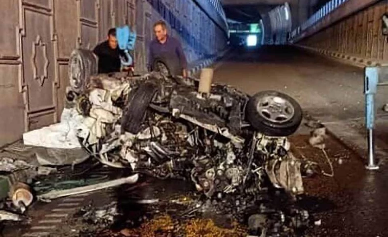 مرگ 2 جوان در اثر سقوط خودرو از پل صدر
