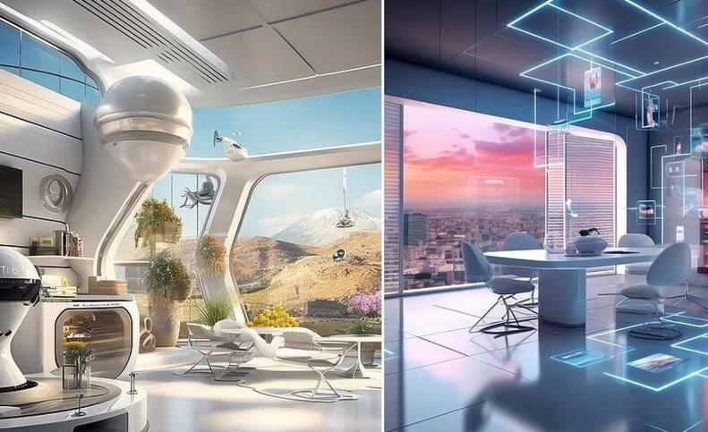 تصاویر هوش مصنوعی از خانه ها در سال ۲۰۵۰