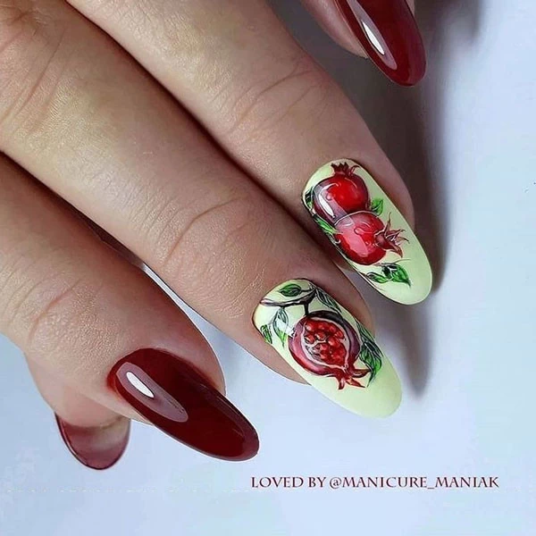 طراحی ناخن انار طرح ناخن یلدایی جدید طرح ناخن شب یلدا ساده طرح ناخن زمستانی طراحی ناخن شب یلدا انار ناخن شب یلدا دخترانه طرح ناخن کریسمس xvhpd khok hkhv