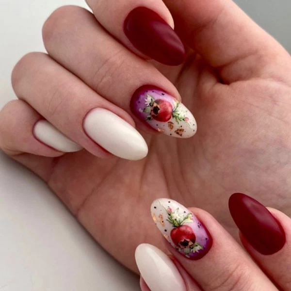 طراحی ناخن انار طرح ناخن یلدایی جدید طرح ناخن شب یلدا ساده طرح ناخن زمستانی طراحی ناخن شب یلدا انار ناخن شب یلدا دخترانه طرح ناخن کریسمس xvhpd khok hkhv