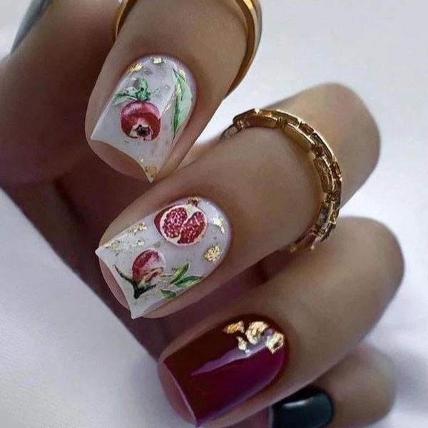 طراحی ناخن انار طرح ناخن یلدایی جدید طرح ناخن شب یلدا ساده طرح ناخن زمستانی طراحی ناخن شب یلدا انار ناخن شب یلدا دخترانه طرح ناخن کریسمس xvhpd khok hkhv