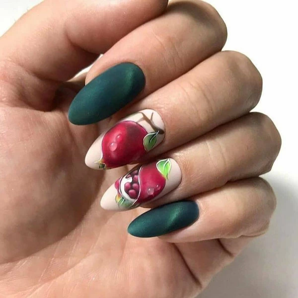 طراحی ناخن انار طرح ناخن یلدایی جدید طرح ناخن شب یلدا ساده طرح ناخن زمستانی طراحی ناخن شب یلدا انار ناخن شب یلدا دخترانه طرح ناخن کریسمس xvhpd khok hkhv